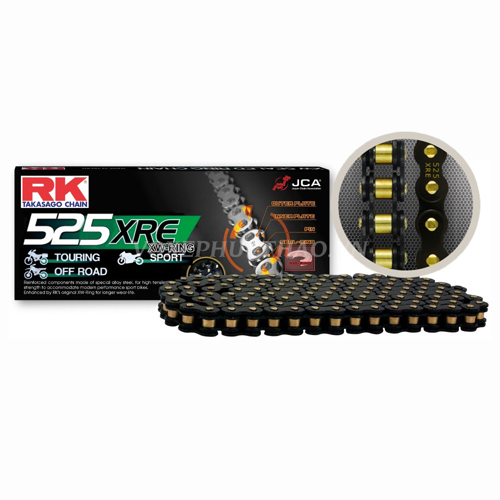 SÊN RK VÀNG ĐEN 525XRE XW-RING